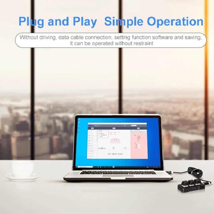 Skanto | MK321BT Bluetooth 5.1 3 Taster Tilpassbare Taster Gaming Kontor PS Clip Makro Programmering Tastatur (Svart)