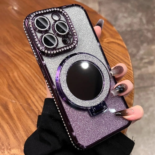Skanto | Telefonveske med Speil Magnetisk Stativ Glitter