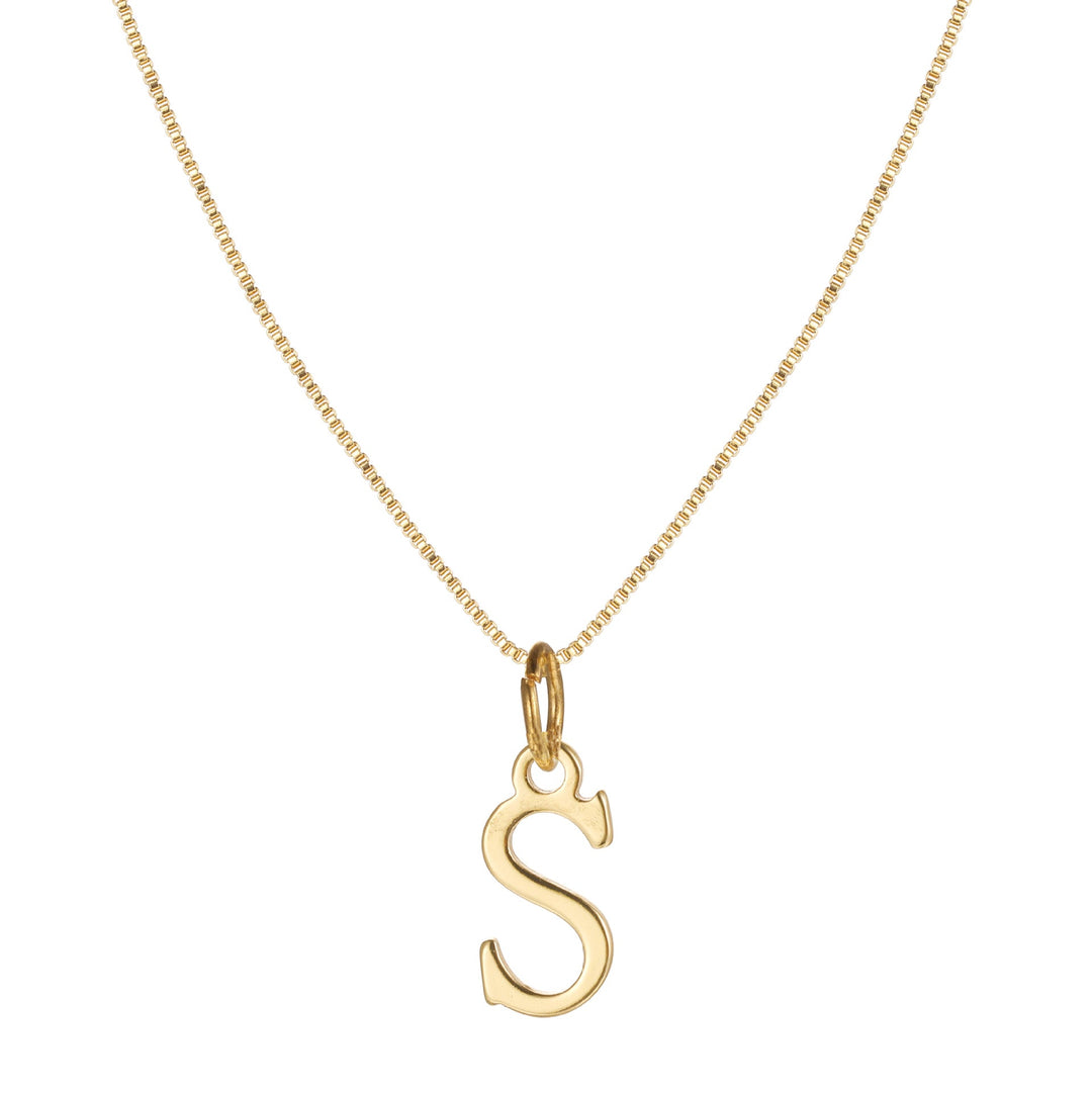 Skanto | 14k Minimal Serif Initial Halskjede