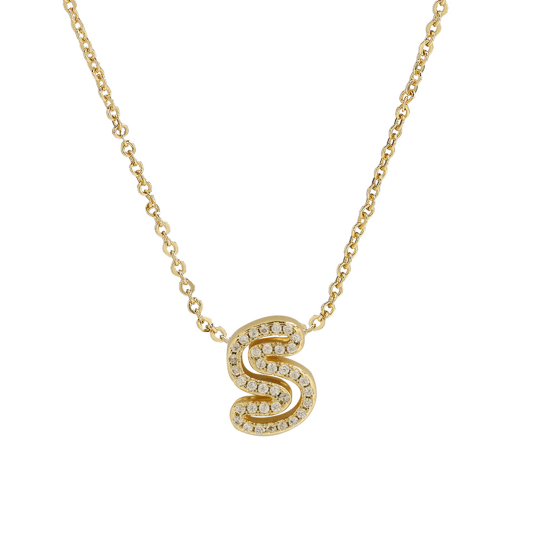 Skanto | Blændende Diamant Initial Halskjede