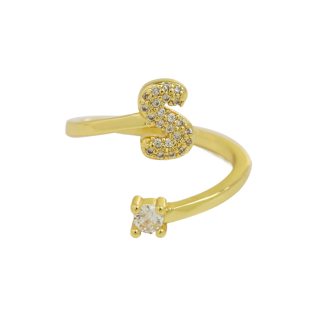 Skanto | Delikat Boble Diamant Innpakning Initial Ring