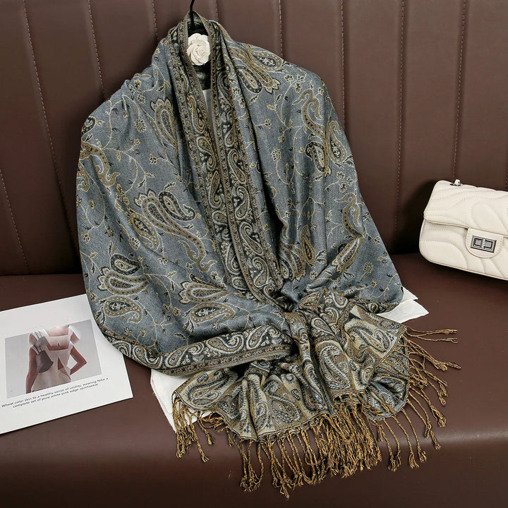Skanto | Élégancea | Dame skjerf | Cashmere følelse | 70 × 190 cm | Luksus trykk & varm