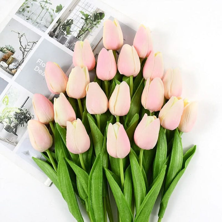 Skanto | Kunstig Tulipanbukett med Realistiske Livaktige Blomster