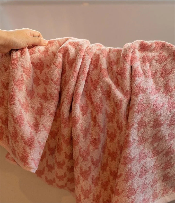 HoundLuxe Vintage Houndstooth Bomull Ansiktsklut Skanto