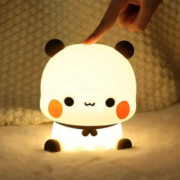 Skanto | LED Nattlys Bjørn Panda Bubu og Dudu Lampe Søte Tegneserie Nattlys Leketøy Gaver Dyr Perifer Soverom Dekorativ Stue