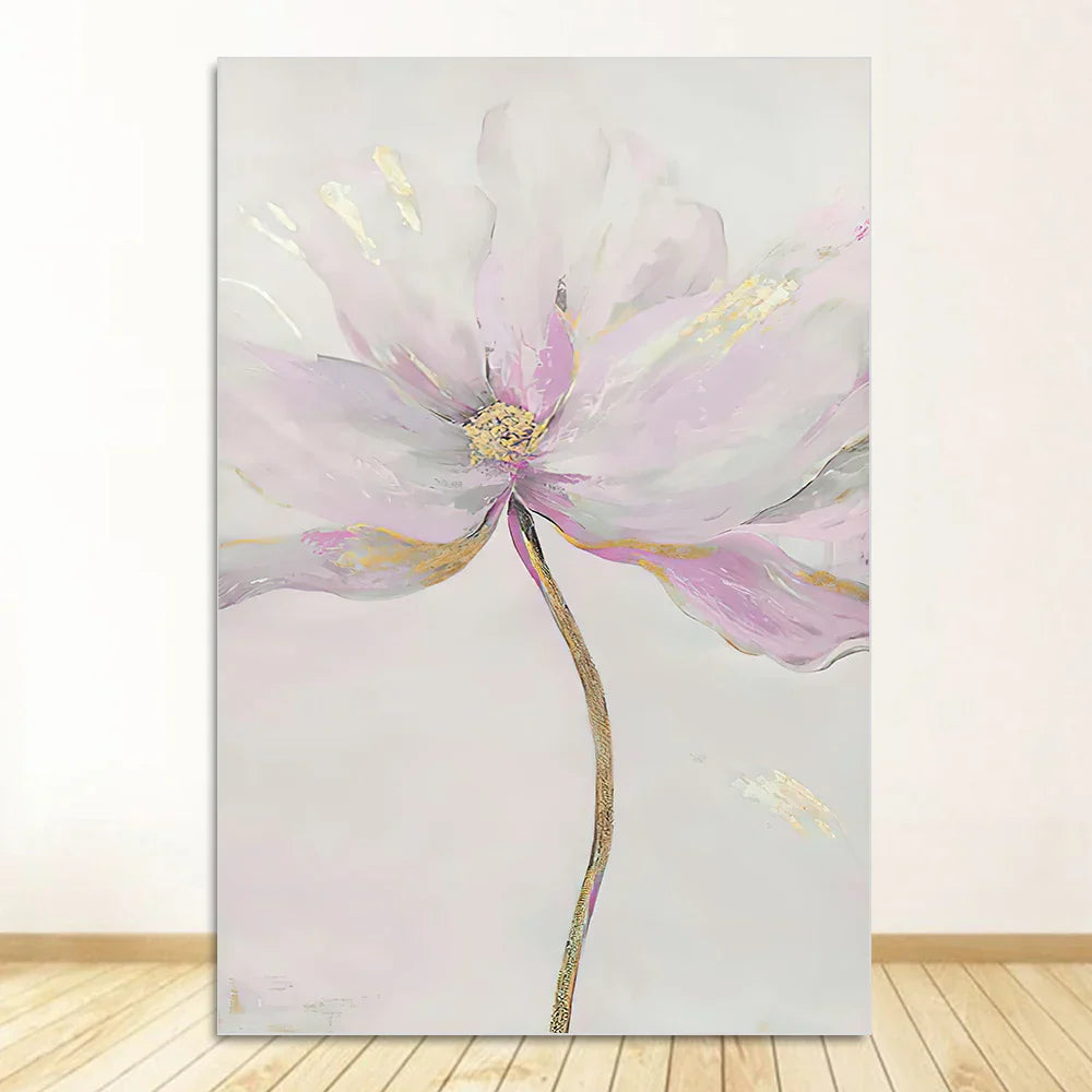 Enkel blå blomster veggkunst fine kunsttrykk på lerret moderne abstrakte botaniske bilder for stue soverom moderne interiør | Skanto