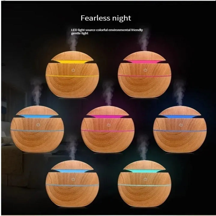 Skanto | AeroMist Luftfukter 130 ml | Hviskende stille <35 dB | USB-drift & LED-lys | Med aromaolje-funksjon