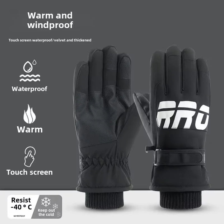 Skanto | GlacioShield Pro Hansker | Vanntette Vinterhansker | Berøringsskjerm & Antiskli | Varm Fleeceforing for Skiing, Sykling & Utendørs