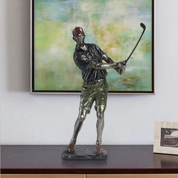 Skanto Statuer Skulptur, Kreativ Golfer Figuriner Hjem Dekor, Spiller Kunstfigur Skrivebords Dekorasjoner, Samleobjekt Gave Håndverk, De