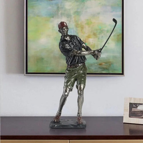 Skanto Statuer Skulptur, Kreativ Golfer Figuriner Hjem Dekor, Spiller Kunstfigur Skrivebords Dekorasjoner, Samleobjekt Gave Håndverk, De