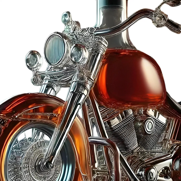 Whiskykaraffe i form er en Harley-Davidson-Motorrads für die Hausbar
