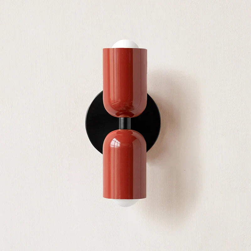 Skanto | Dobbel Hode Vegglampe Svart Base