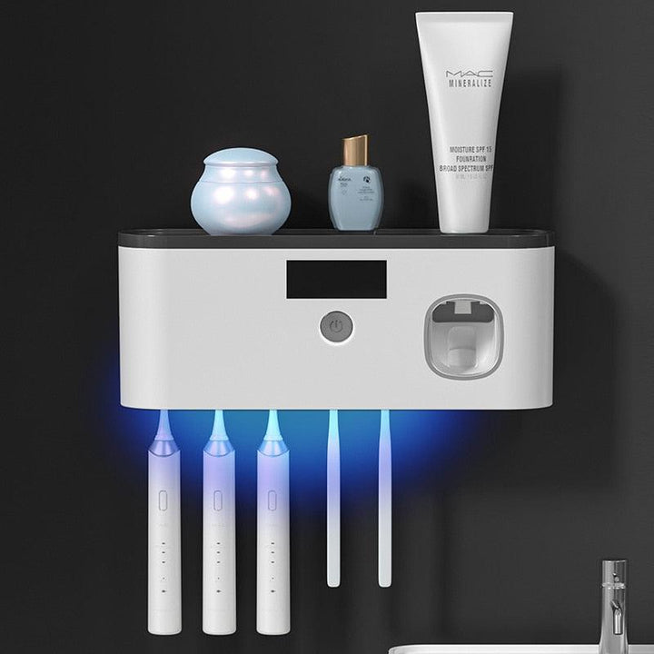 Skanto | Tannbørste renser - Ikke flere bakterier - Perfekt hygiene - Kompakt sett