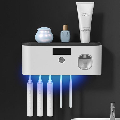 Skanto | Tannbørste renser - Ikke flere bakterier - Perfekt hygiene - Kompakt sett