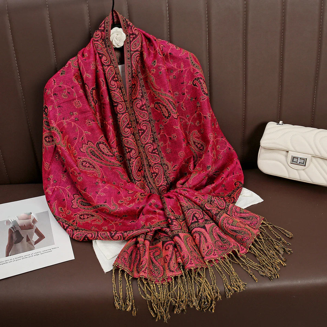 Skanto | Élégancea | Dame skjerf | Cashmere følelse | 70 × 190 cm | Luksus trykk & varm