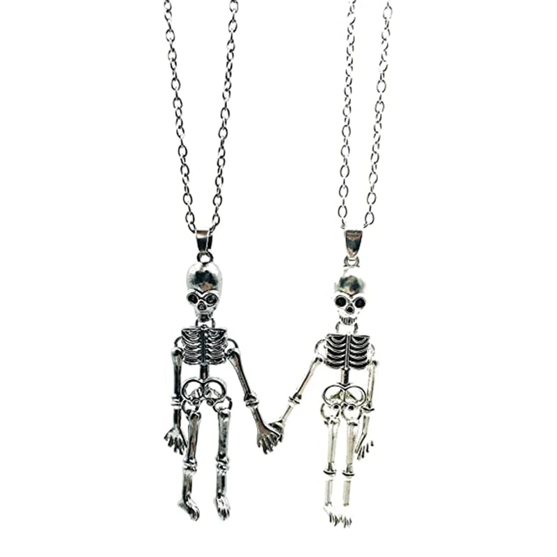 Skanto | Skeleton Couple Magnetisk Halskjede