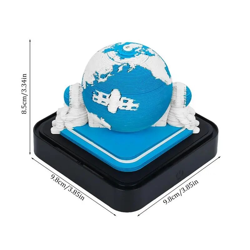 3D Earth Wanderer Kalender Memo Pad | Skanto