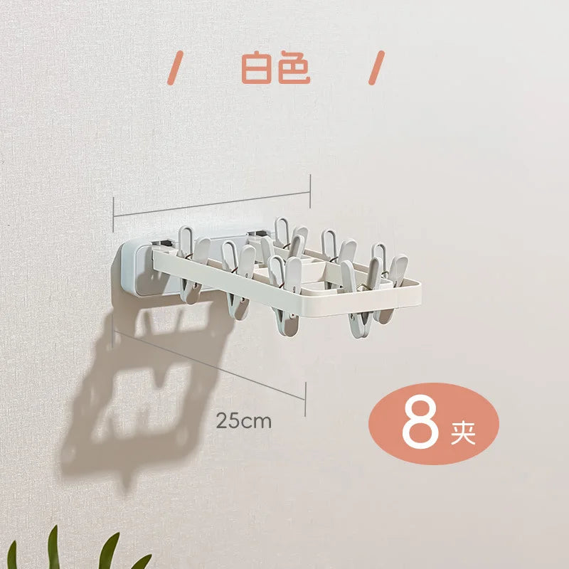 Norvo | Veggemontert Sammenleggbar Tørker AeroFold | Plassbesparende Kles tørker & Håndkleholder | Vindbestandig & Lastbærende | Sammenleggbar