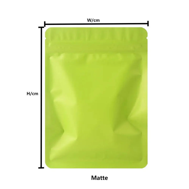 Skanto | 100PCS Dobbeltsidige Frosted Mylar Poser - Flat Bunn, Vanntett, Varmeforseglede Aluminiumsfolie Glidelåsposer