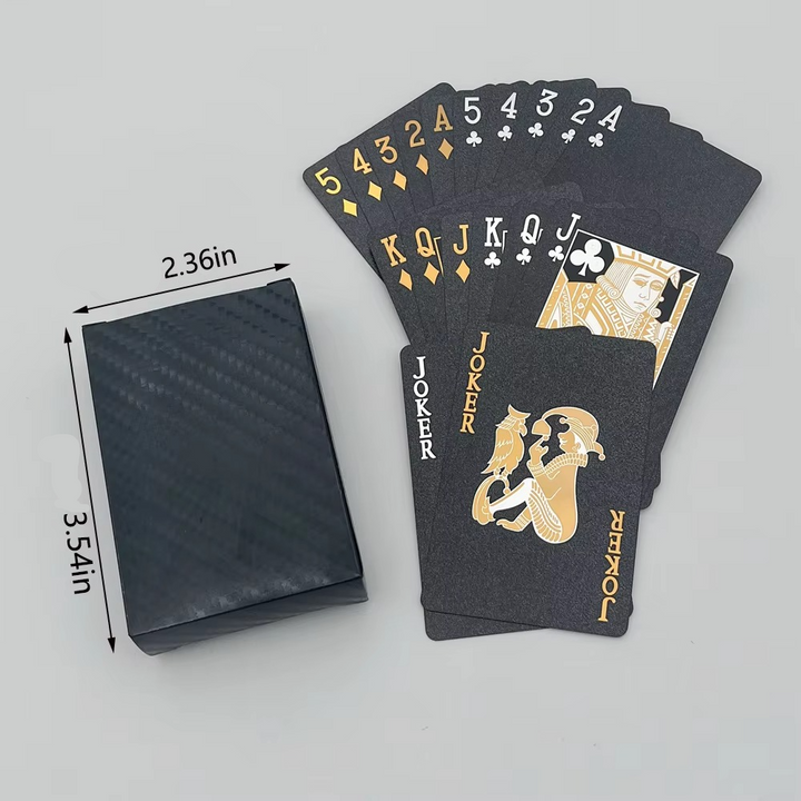 Luksus, wasserfeste Poker-Spielkarten i Schwarz og Gold