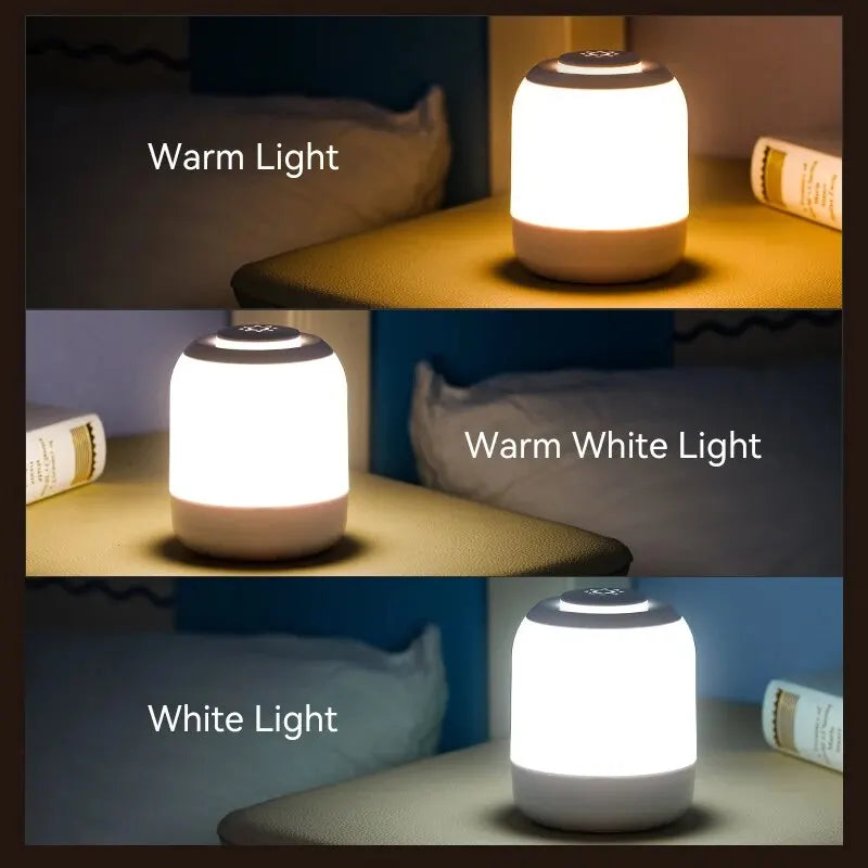 Skanto | LUMINA TOUCH LED Bordlampe | Bærbar & Dimbar | Berøringskontroll | For Soverom & Barnerom