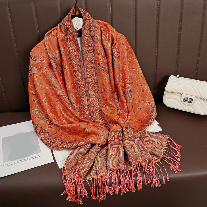 Skanto | Élégancea | Dame skjerf | Cashmere følelse | 70 × 190 cm | Luksus trykk & varm