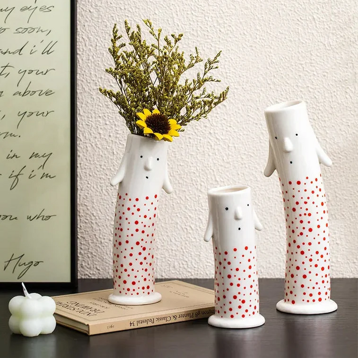 Lovely Cartoon Figures Keramikk vase | Skanto