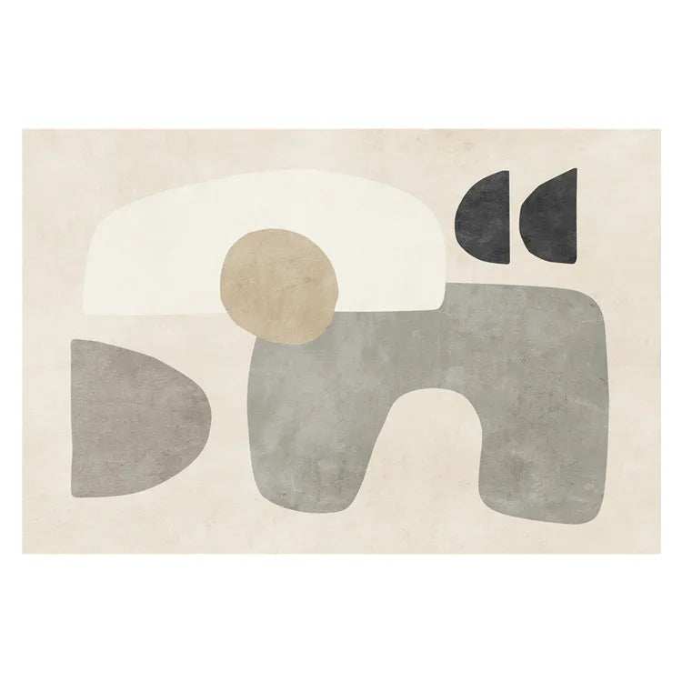 Norvo | Japansk Minimalistisk Myk Teppe, Antiskli, Høy Pile Teppe til Stue og Soverom