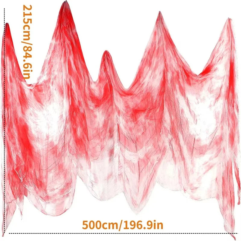 Norvo | Hengende dekorasjon laget av svart gasbind til Halloween — perfekt for vegger, peis og dører