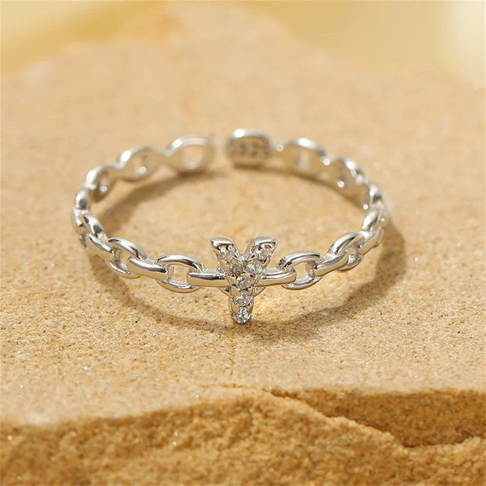 Skanto | Delikat Diamant Bokstav Initial Ring