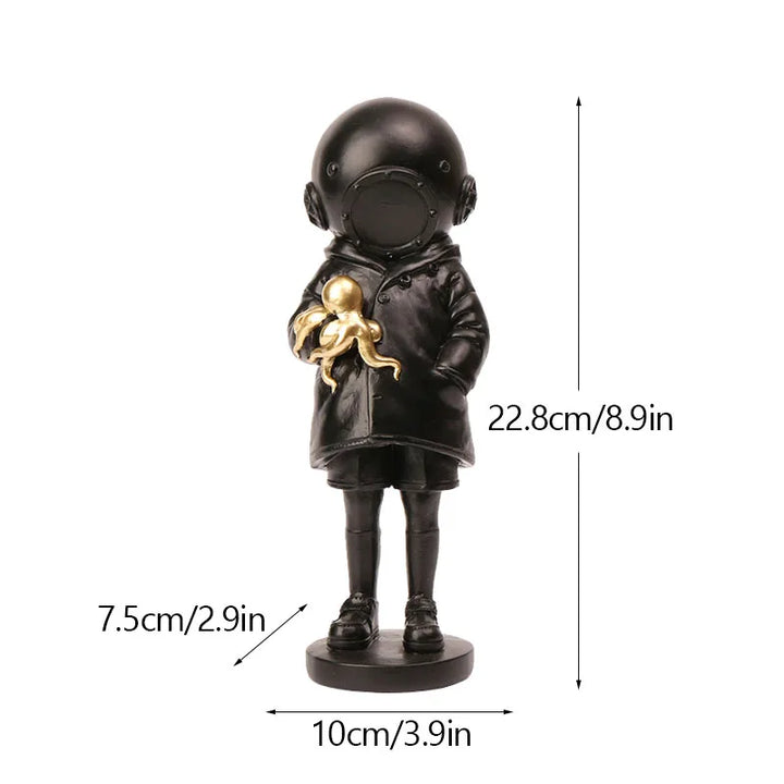 Skanto | Artify Banksy skulpturkolleksjon | Blomsterkaster & ballongjente | Popkunstfigurer | Moderne kontor- og hjemmeinnredning