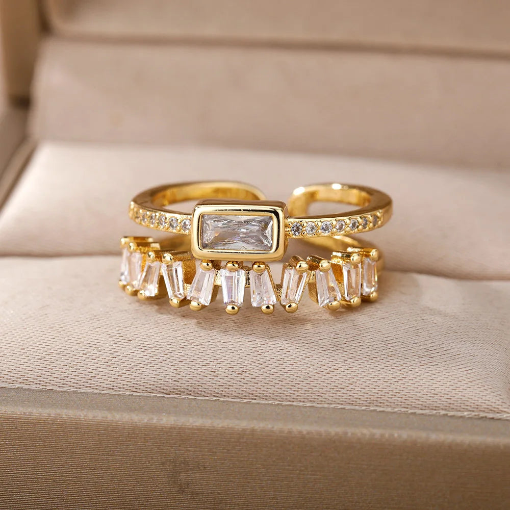 Skanto | Dobbeltlagd Staggering Baguette Diamond Ring