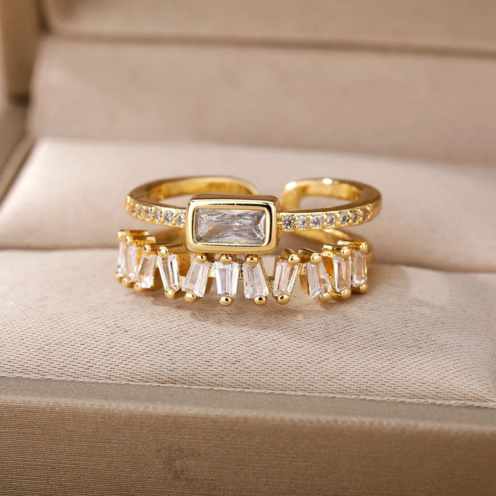 Skanto | Dobbeltlagd Staggering Baguette Diamond Ring