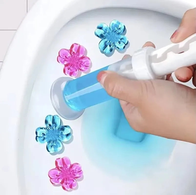 Norvo | BloomFresh WC-Gel Flowers | Duftgel for Toalett & Urinal | Rensende, Antibakteriell & Dekorativ | 12 Blomster per Stift