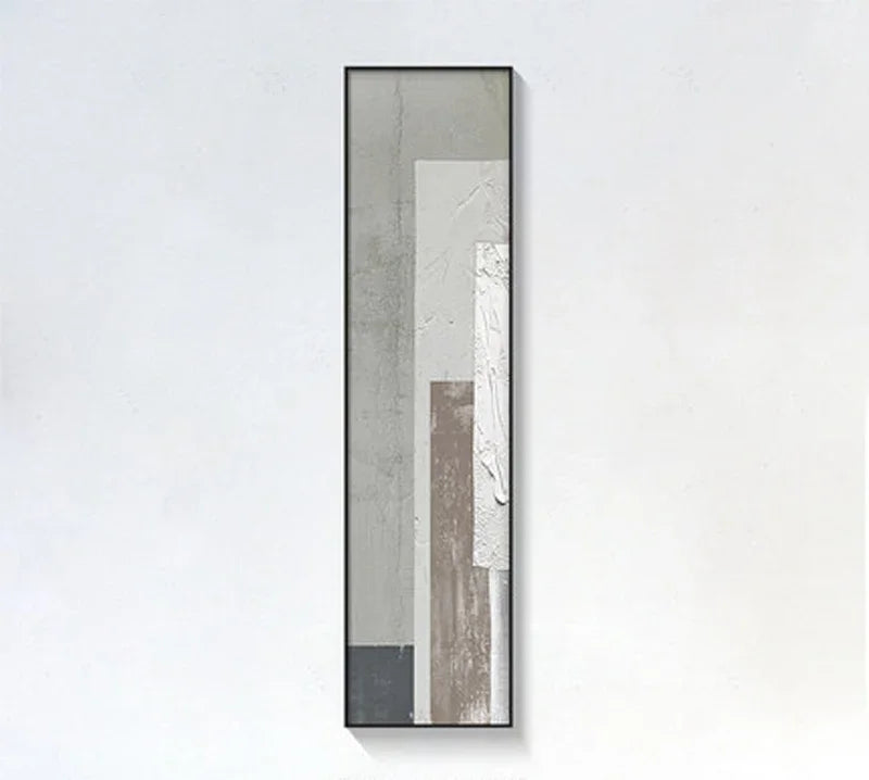 Minimalist Urban Abstract Wall Art Fine Art Canvas Prints Tall Vertical Pictures for Entry Foyer Living Room Home Office Decor | Skanto