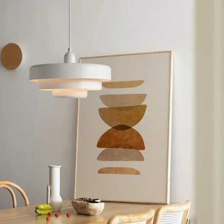 Elegante dreistufige pendelleuchte i Macaronfarben