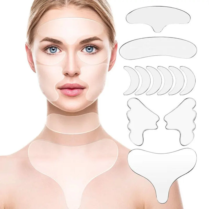 Skanto | Gjenbrukbar Anti Rynke Silikon Klistremerke 16 Pcs