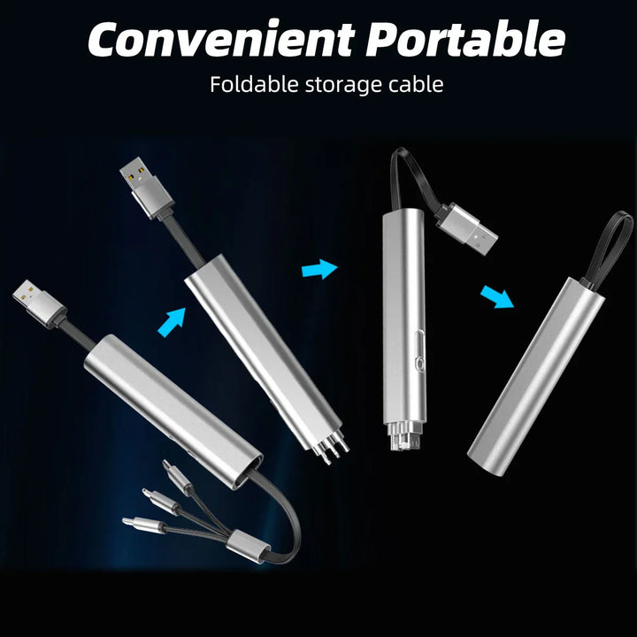 Skanto | 3i1 Metall Anti-Ripe Rask USB Smart Lading Kabel