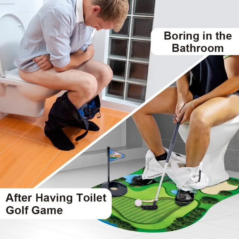 Skanto | Toalett Golf Sett | Morsom Mini Golf Spill for Badet | Perfekt Gave til Menn | Golfinity