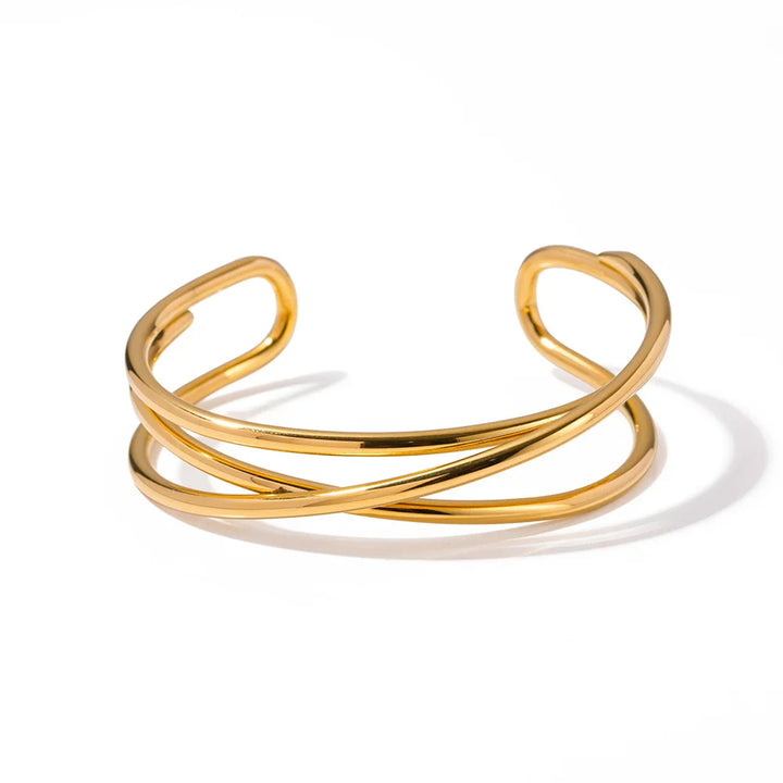 Skanto | 18k Flettet Trio Armring Cuff Armbånd