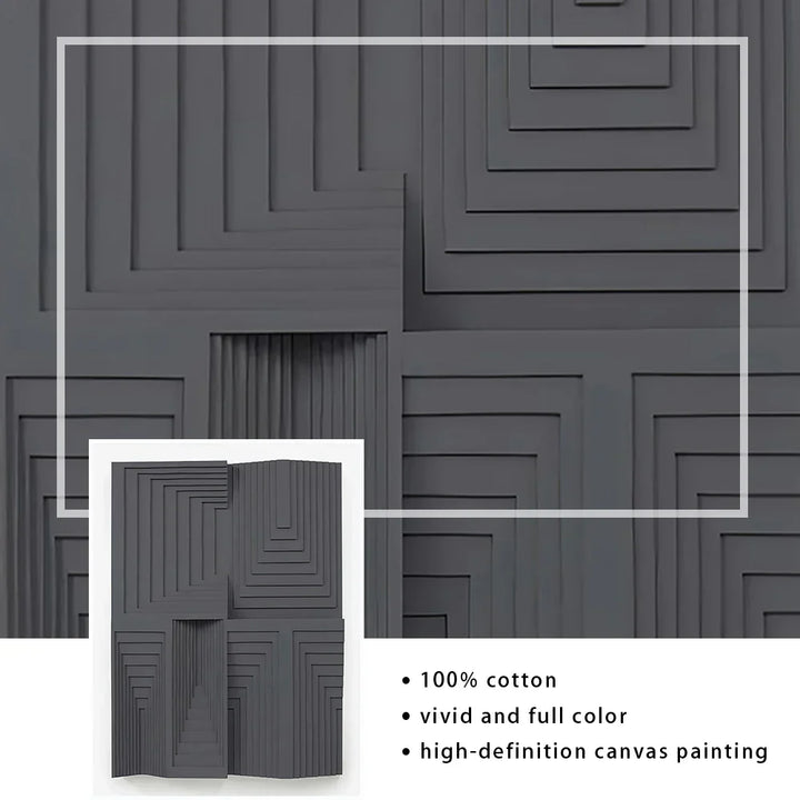 Modern Aesthetics Abstract 3D Effect Wall Art Fine Art Canvas Prints Pictures for Living Room Bedroom Modern Interior Decor | Skanto