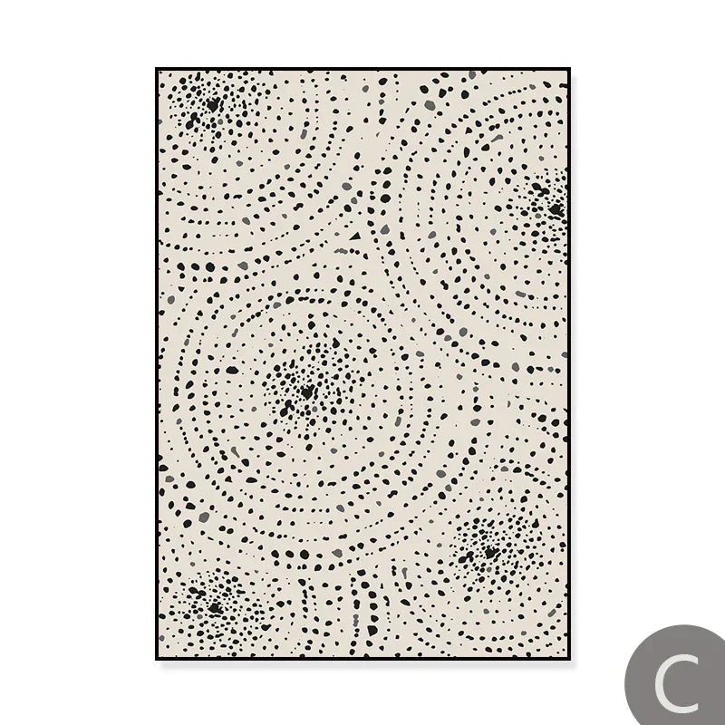 Sun Sea Circle Minimalist Line Art Black White Wall Art Fine Art Canvas Prints Pictures For Modern Living Room Bedroom Home Decor | Skanto