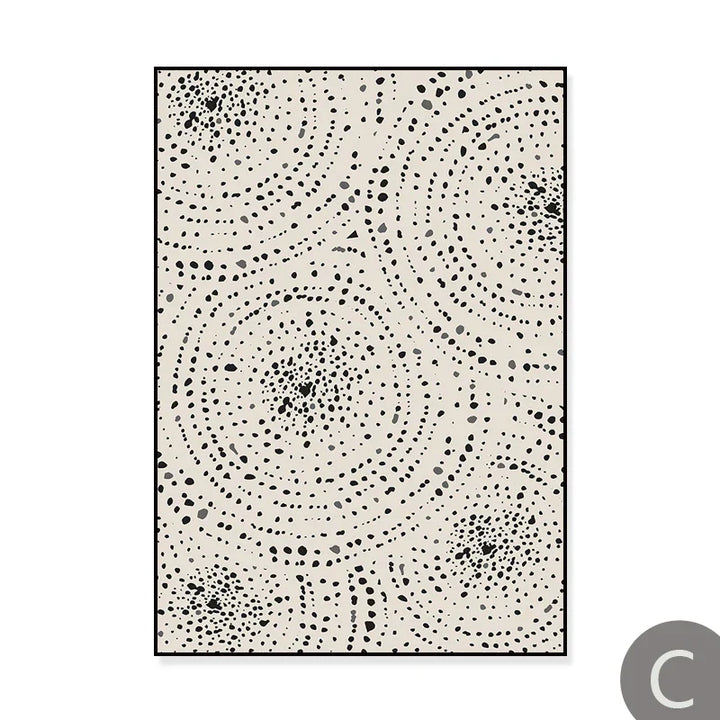Sun Sea Circle Minimalist Line Art Black White Wall Art Fine Art Canvas Prints Pictures For Modern Living Room Bedroom Home Decor | Skanto