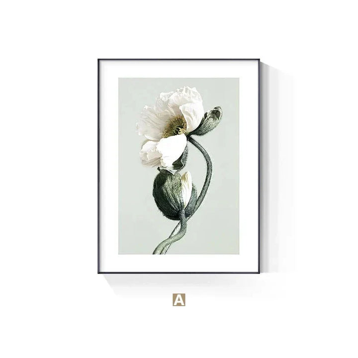 Minimalistisk abstrakt floral veggkunst Fine-Art lerretsutskrifter inspirerende sitat plakat galleri veggbilder for stue soverom kunstdekor | Skanto