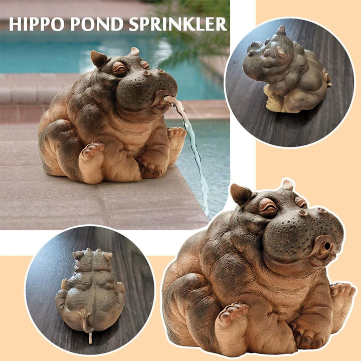 Skanto | Lekfull Flodhest Hage Sprinkler Statue