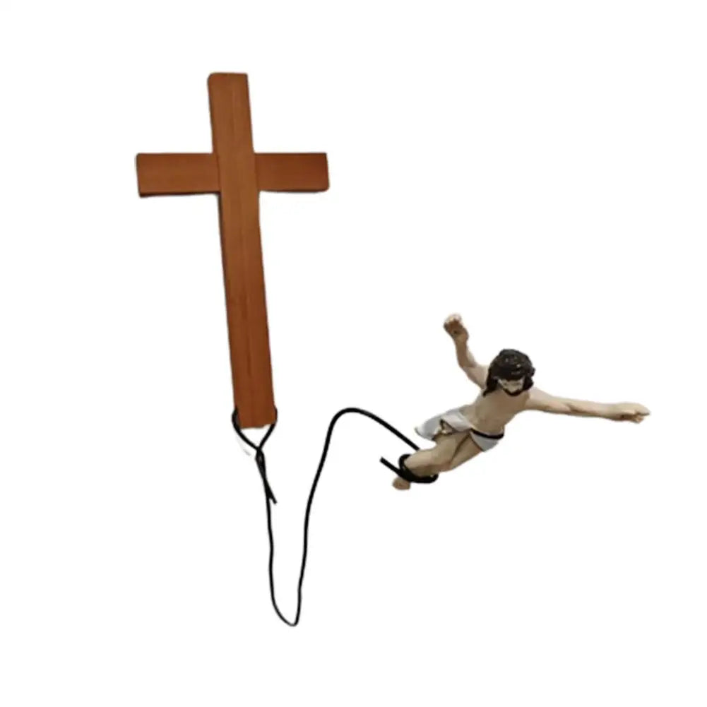 Skanto | Bungee Jumping Jesus Påske Atmosfære Dekorative Ornamenter Kristus Figur Religiøse Dekorasjoner Høytidsgaver Hengende Ornamenter