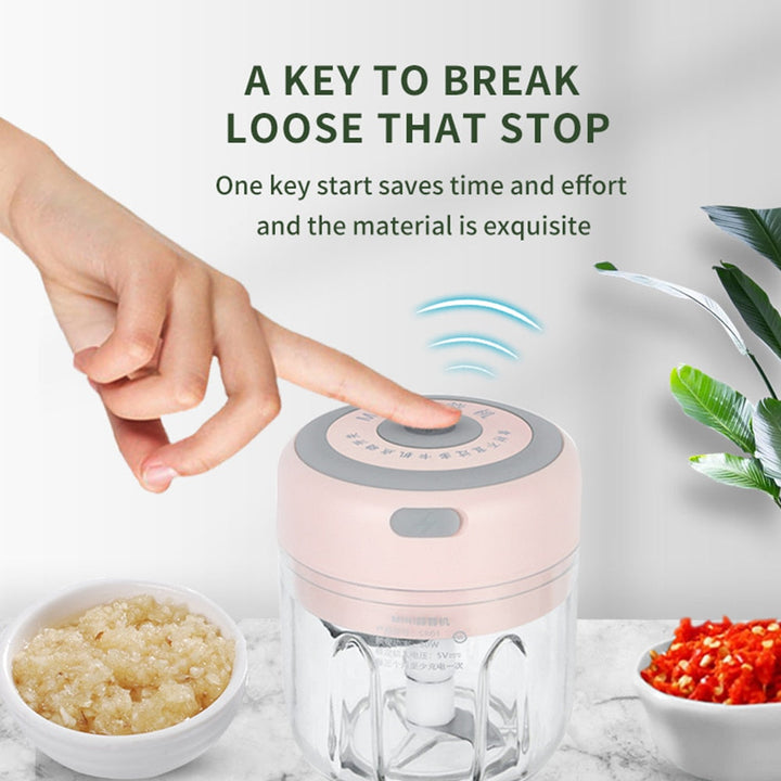 Mini Elektrisk Hvitløkshakker 100mL | Skanto