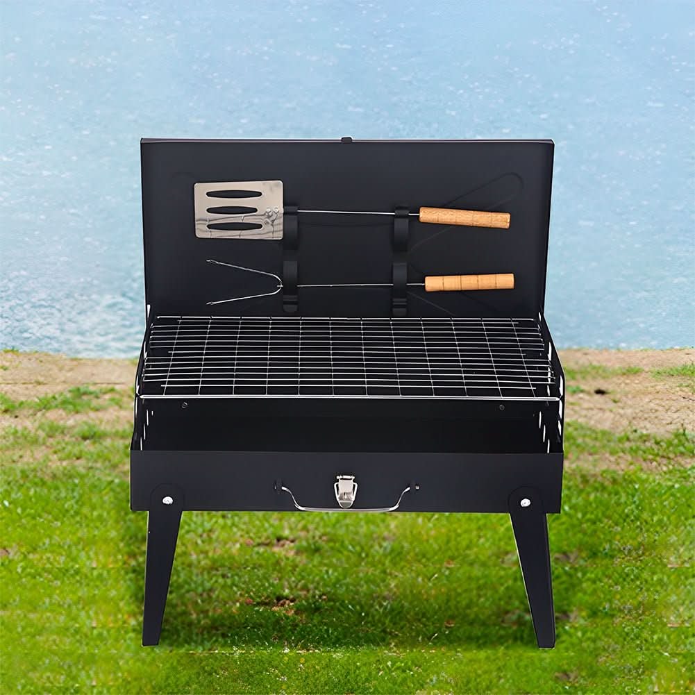 Skanto | Foldbar Stålgrill for Mobil BBQ & Spontan Grillmoro