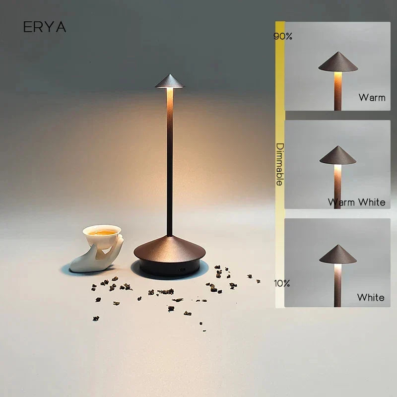 Skanto | Oppladbar Bordlampe Kreativ Spisestue Berøring Led Pina pro Bordlampe Hotell Bar Kaffe Skrivebordslampe Dekorativ Skrivebordslampe