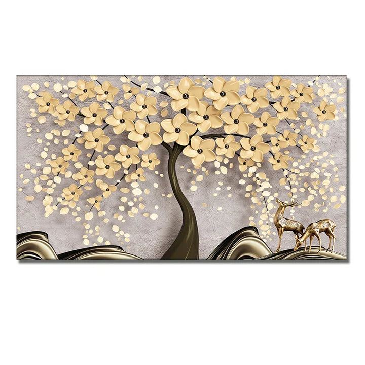 Abstract Floral Large Flower Petal Wood Wall Art Fine Art Canvas Prints Picture For Living Room Bedroom Lounge Art Decor | Skanto